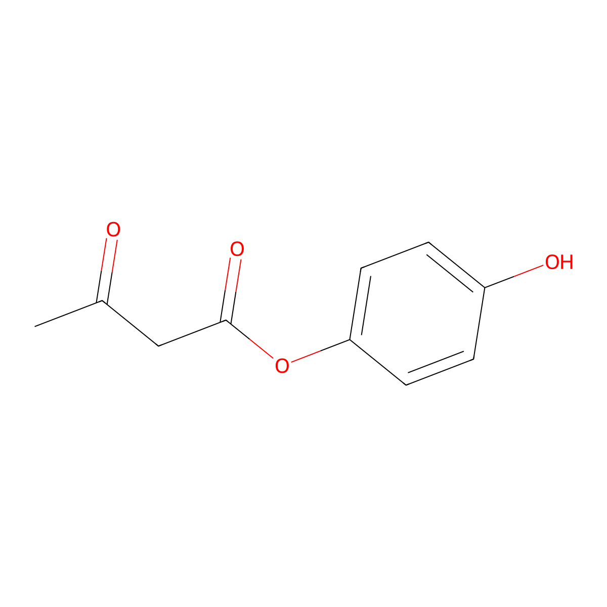 4-Hydroxyphenyl 3-oxobutanoate molecular structure, CAS 26408-72-0