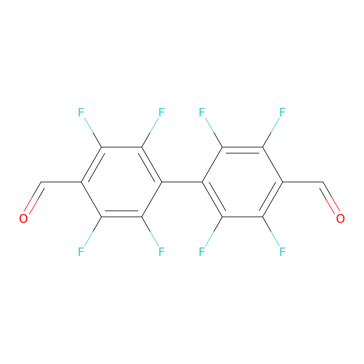 2,2',3,3',5,5',6,6'-Octafluoro[1,1'-biphenyl]-4,4'-dicarboxaldehyde molecular structure, CAS 2640813-40-5