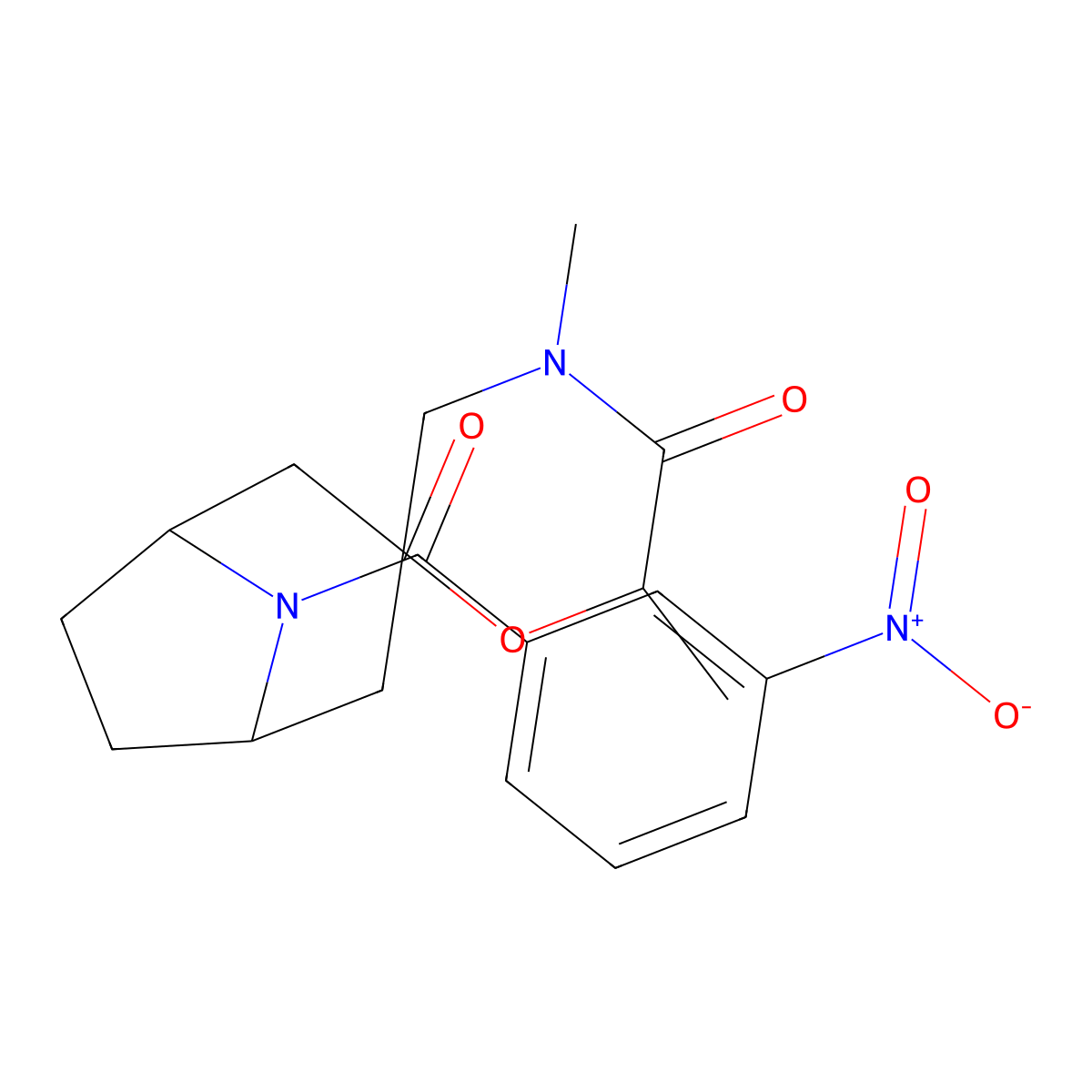 4',6'-Dimethyl-8-(3-nitrobenzoyl)-8-azaspiro[bicyclo[3.2.1]octane-3,2'-morpholin]-5'-one molecular structure, CAS 2640814-15-7