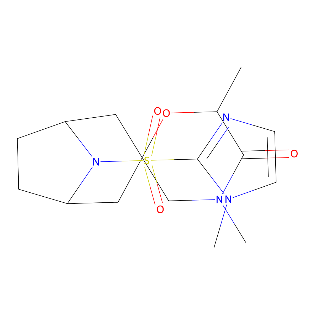 4',6'-dimethyl-8-[(1-methyl-1H-imidazol-2-yl)sulfonyl]-8-azaspiro[bicyclo[3.2.1]octane-3,2'-morpholin]-5'-one molecular structure, CAS 2640814-37-3