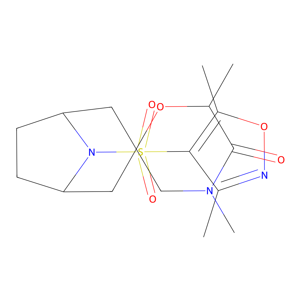 8-[(3,5-Dimethyl-1,2-oxazol-4-yl)sulfonyl]-4',6'-dimethyl-8-azaspiro[bicyclo[3.2.1]octane-3,2'-morpholin]-5'-one molecular structure, CAS 2640814-48-6
