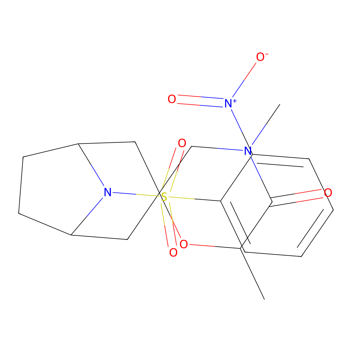 4',6'-Dimethyl-8-(2-nitrobenzenesulfonyl)-8-azaspiro[bicyclo[3.2.1]octane-3,2'-morpholin]-5'-one molecular structure, CAS 2640814-77-1