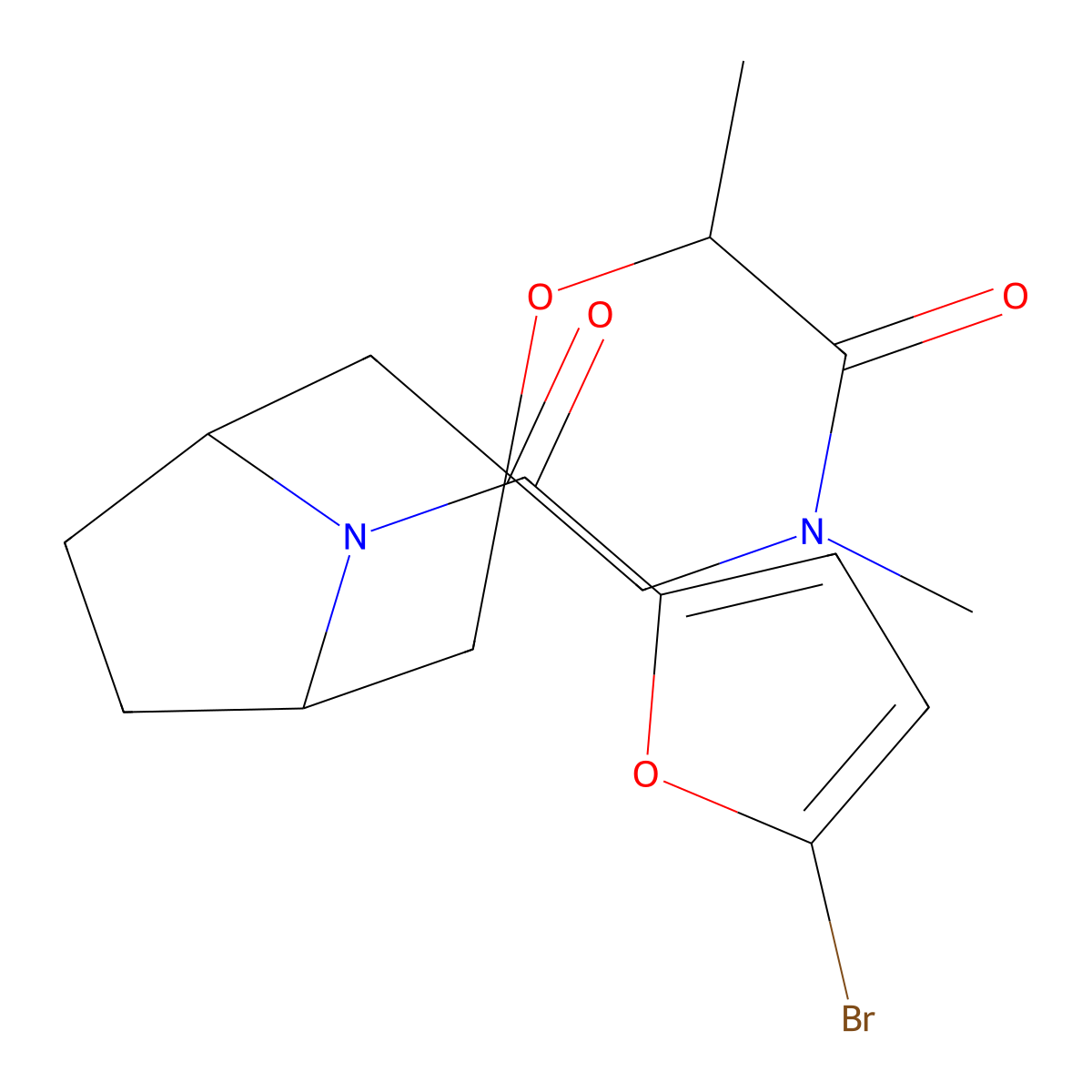 8-(5-Bromofuran-2-carbonyl)-4',6'-dimethyl-8-azaspiro[bicyclo[3.2.1]octane-3,2'-morpholin]-5'-one molecular structure, CAS 2640815-19-4