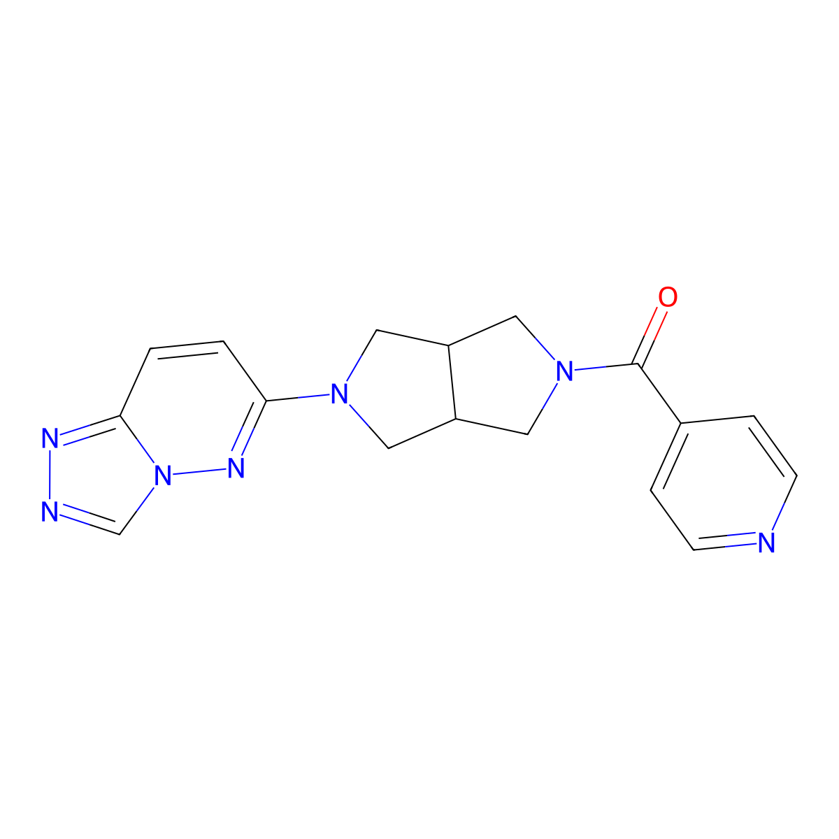 4-(5-{[1,2,4]Triazolo[4,3-b]pyridazin-6-yl}-octahydropyrrolo[3,4-c]pyrrole-2-carbonyl)pyridine molecular structure, CAS 2640815-22-9