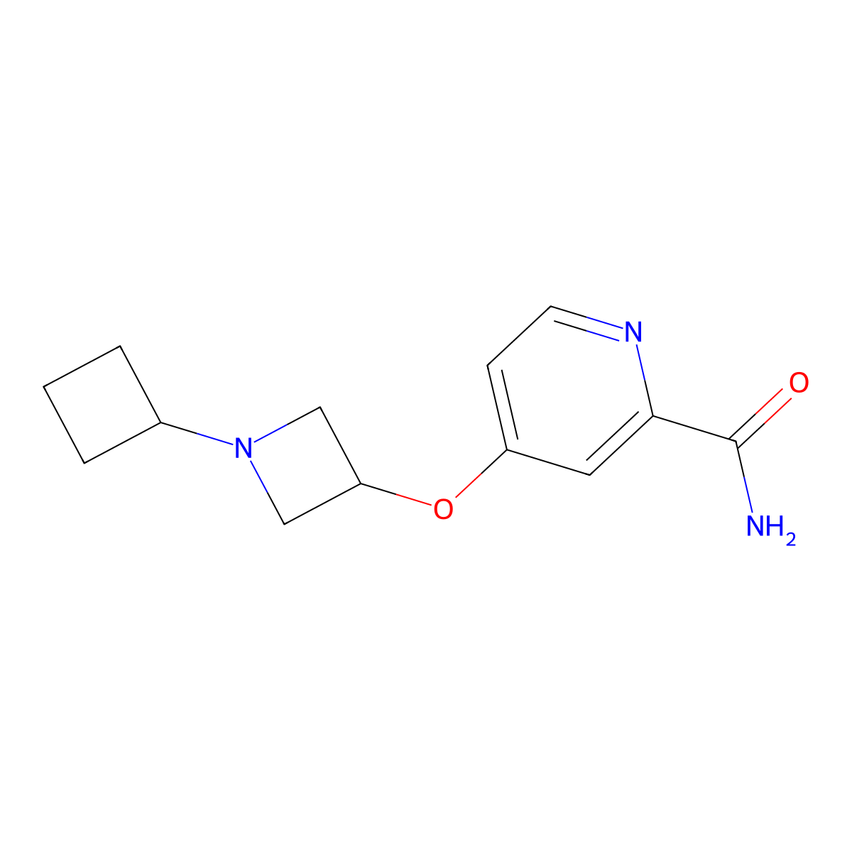 4-[(1-Cyclobutylazetidin-3-yl)oxy]pyridine-2-carboxamide molecular structure, CAS 2640815-46-7
