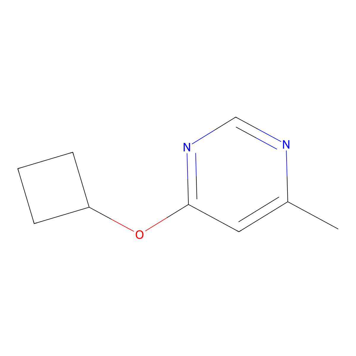 4-Cyclobutoxy-6-methylpyrimidine molecular structure, CAS 2640815-84-3
