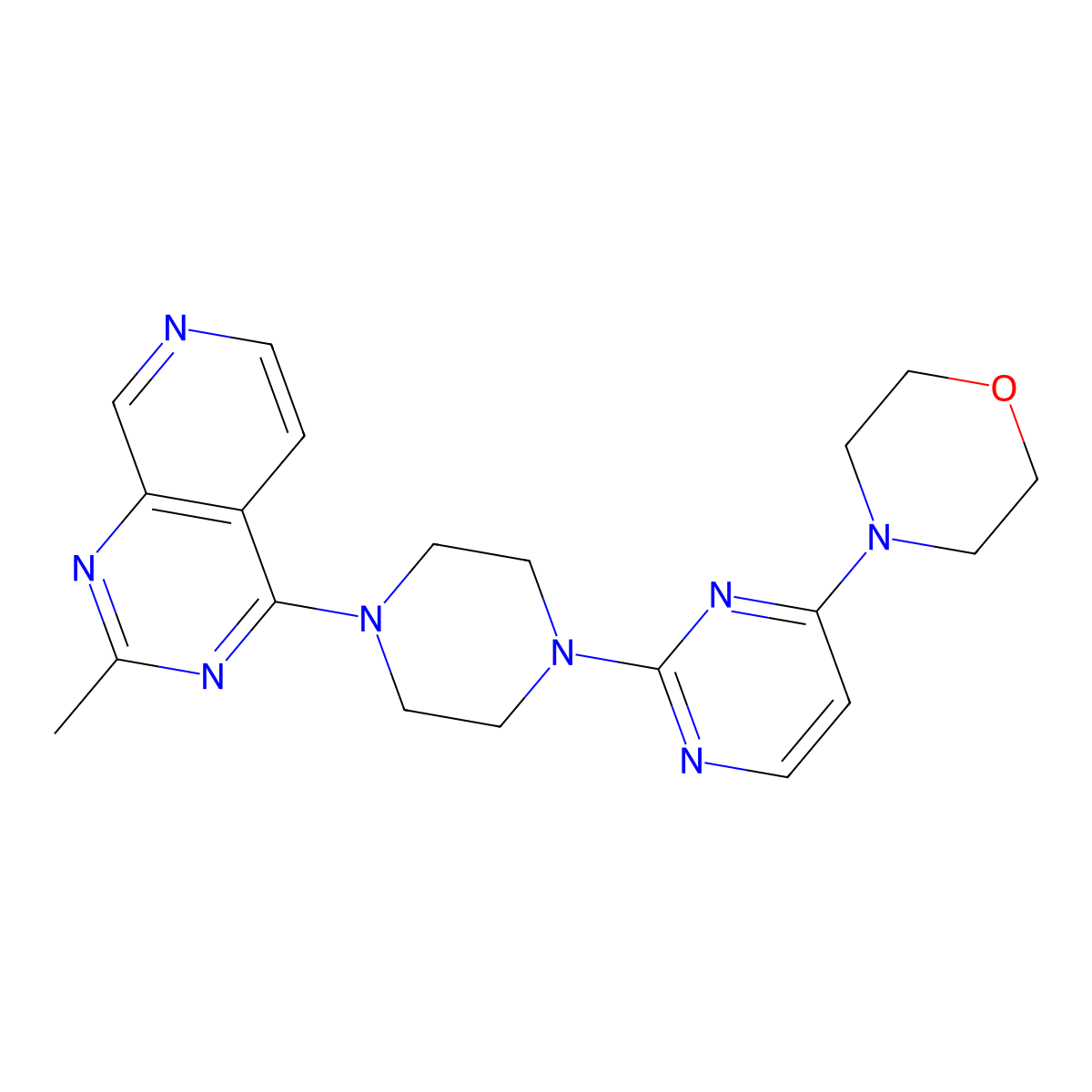 4-[2-(4-{2-Methylpyrido[3,4-d]pyrimidin-4-yl}piperazin-1-yl)pyrimidin-4-yl]morpholine molecular structure, CAS 2640817-63-4