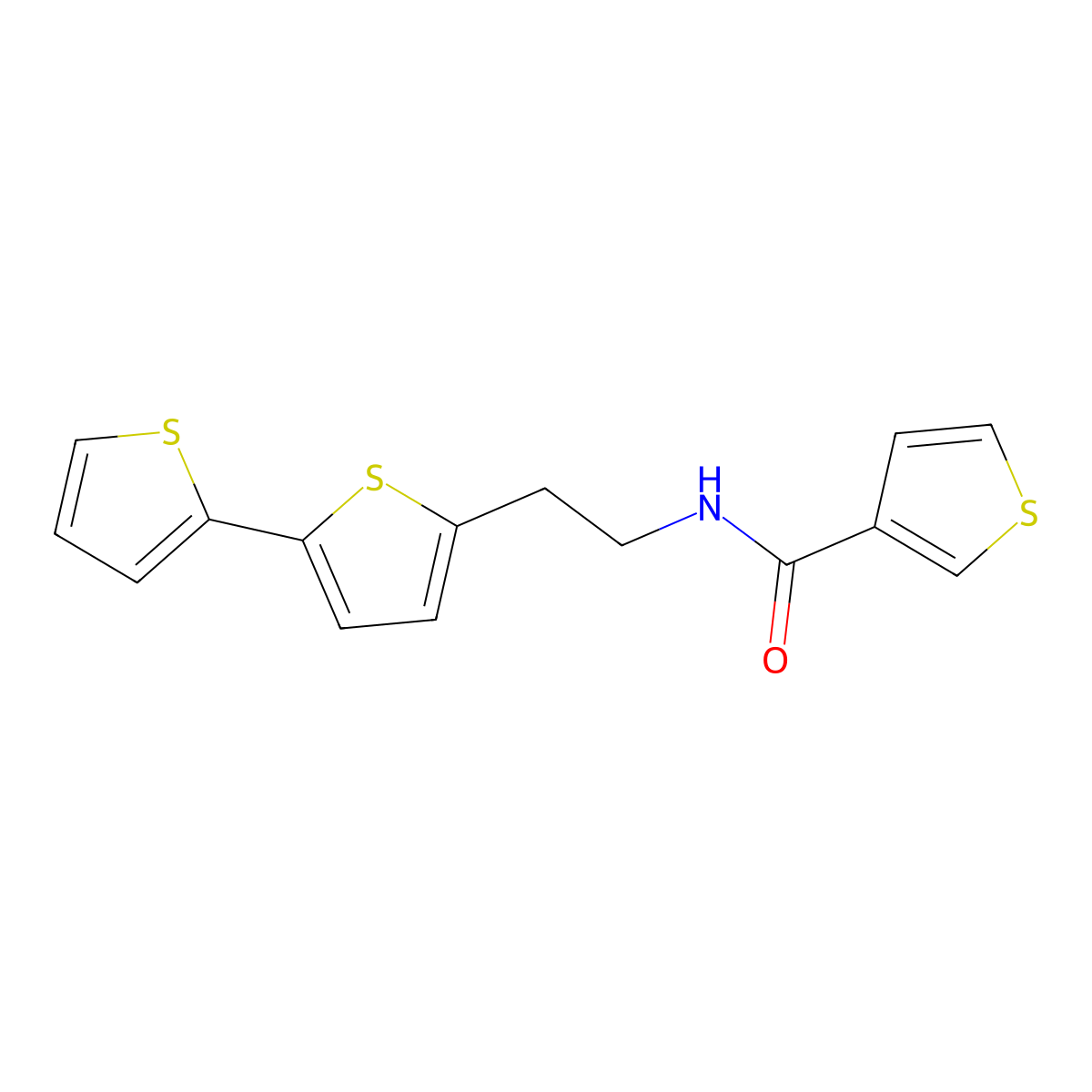 N-(2-{[2,2'-bithiophene]-5-yl}ethyl)thiophene-3-carboxamide molecular structure, CAS 2640817-96-3
