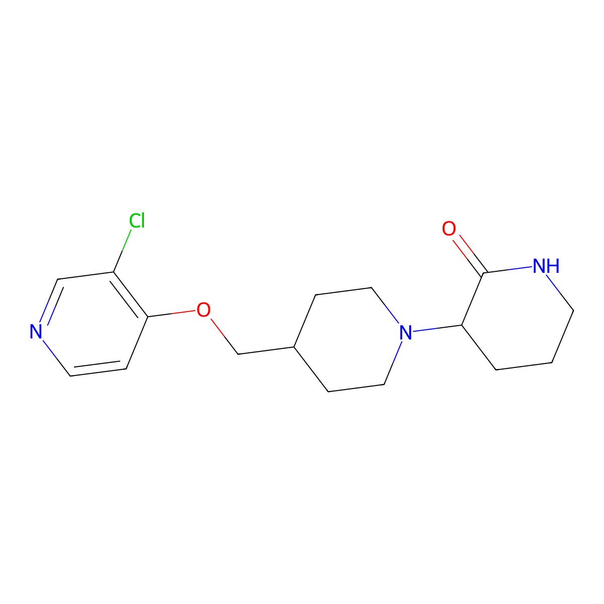 4-{[(3-Chloropyridin-4-yl)oxy]methyl}-[1,3'-bipiperidine]-2'-one molecular structure, CAS 2640817-97-4
