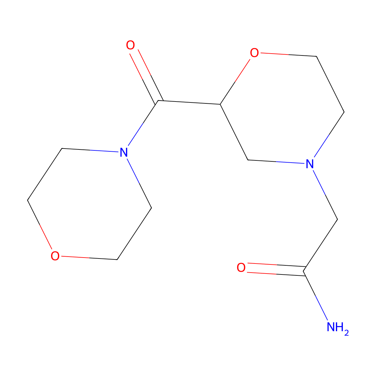2-[2-(Morpholine-4-carbonyl)morpholin-4-yl]acetamide molecular structure, CAS 2640818-24-0