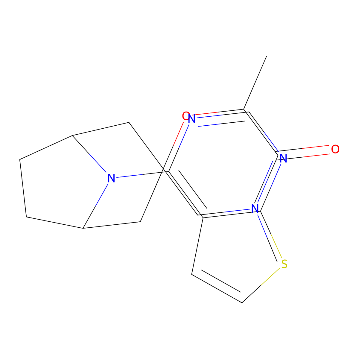 4',6'-Dimethyl-8-{thieno[2,3-d]pyrimidin-4-yl}-8-azaspiro[bicyclo[3.2.1]octane-3,2'-morpholin]-5'-one molecular structure, CAS 2640818-93-3