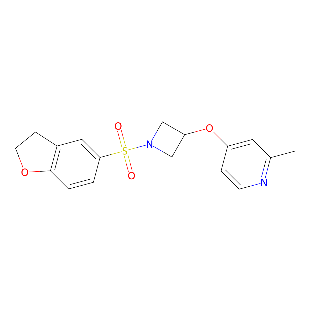 4-{[1-(2,3-Dihydro-1-benzofuran-5-sulfonyl)azetidin-3-yl]oxy}-2-methylpyridine molecular structure, CAS 2640821-92-5
