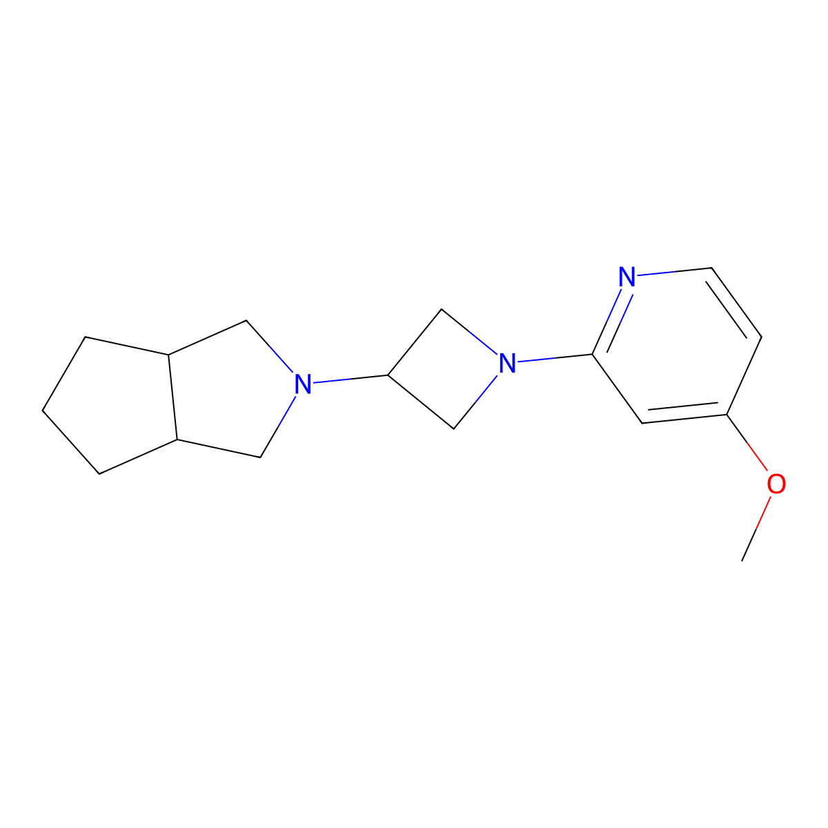 4-Methoxy-2-(3-{octahydrocyclopenta[c]pyrrol-2-yl}azetidin-1-yl)pyridine molecular structure, CAS 2640822-25-7