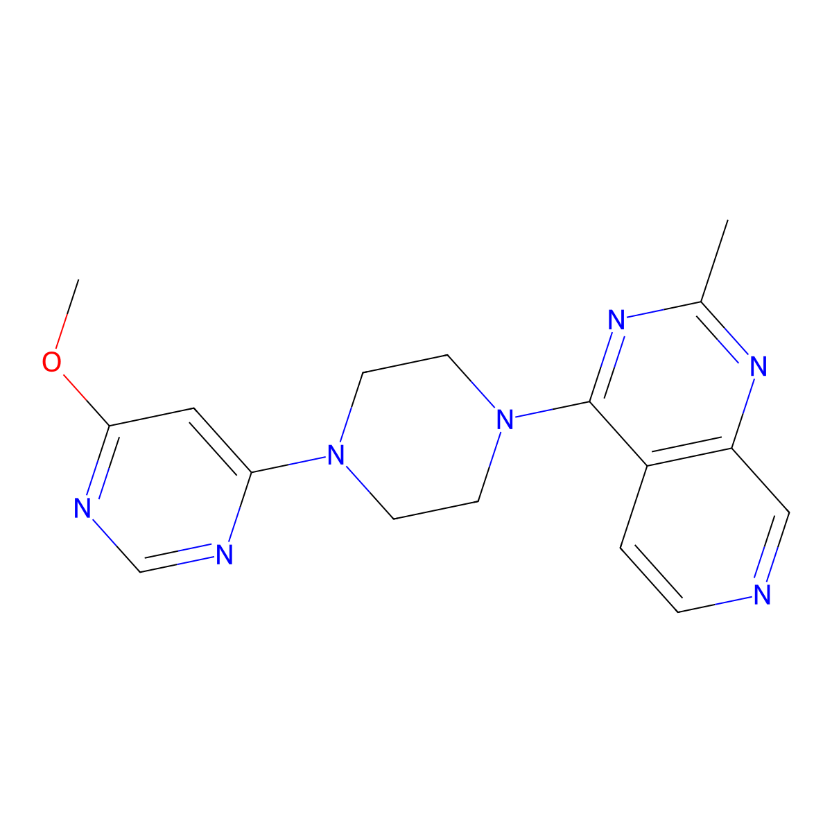 4-Methoxy-6-(4-{2-methylpyrido[3,4-d]pyrimidin-4-yl}piperazin-1-yl)pyrimidine molecular structure, CAS 2640822-80-4