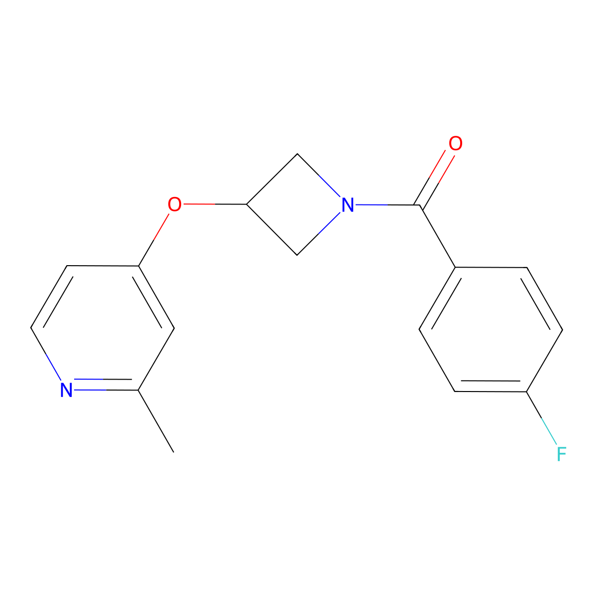 4-{[1-(4-Fluorobenzoyl)azetidin-3-yl]oxy}-2-methylpyridine molecular structure, CAS 2640828-75-5