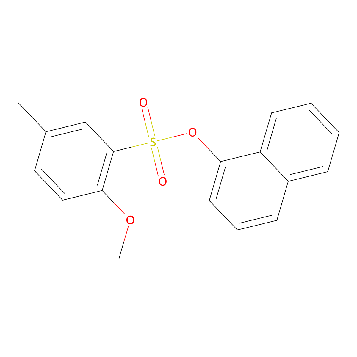 Naphthalen-1-yl 2-methoxy-5-methylbenzene-1-sulfonate molecular structure, CAS 2640829-89-4
