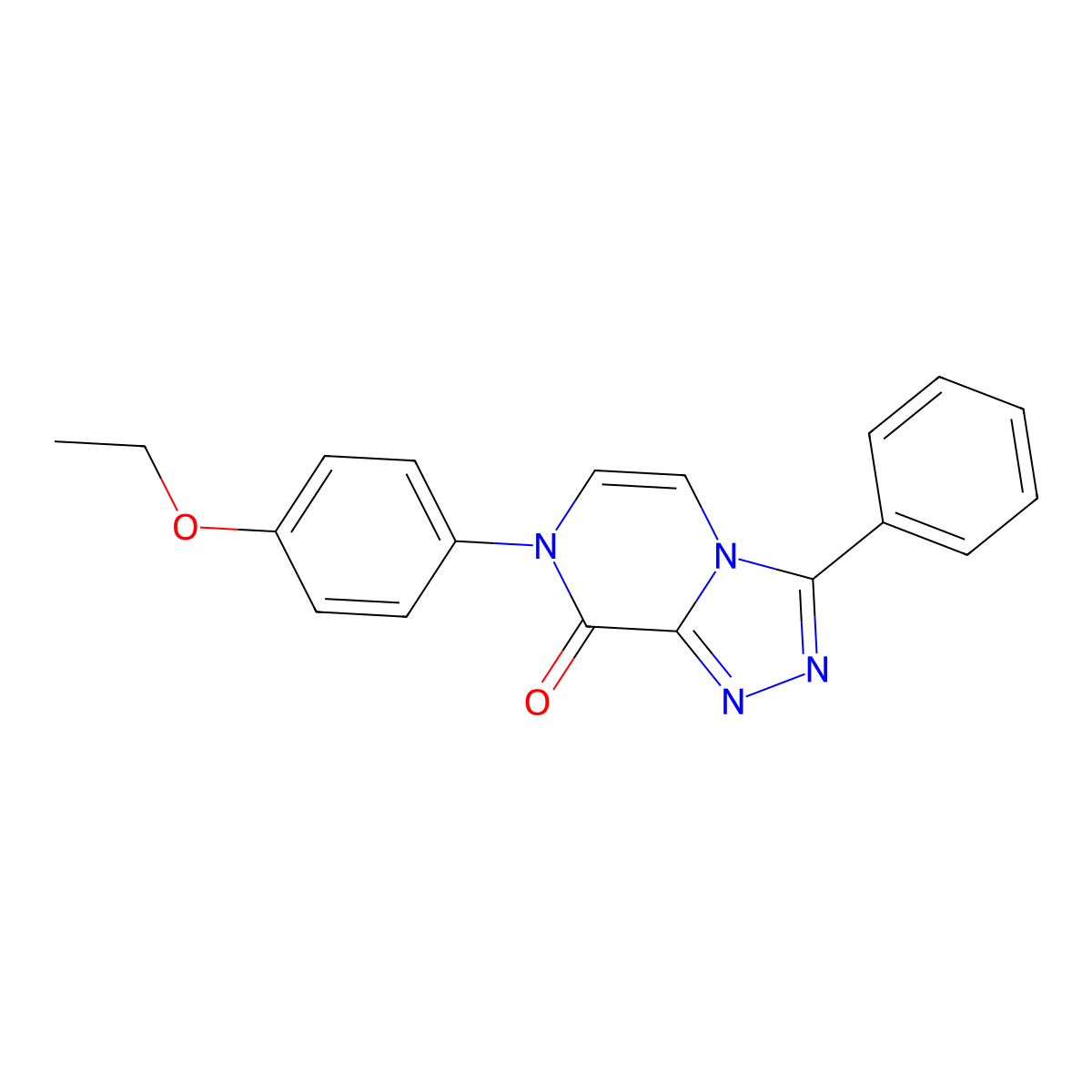 7-(4-ethoxyphenyl)-3-phenyl-7H,8H-[1,2,4]triazolo[4,3-a]pyrazin-8-one molecular structure, CAS 2640830-69-7