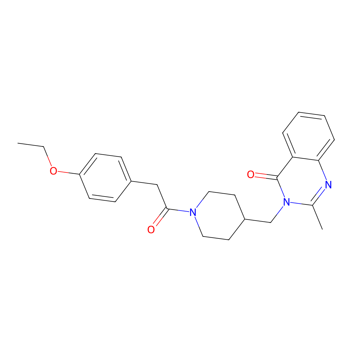 3-({1-[2-(4-Ethoxyphenyl)acetyl]piperidin-4-yl}methyl)-2-methyl-3,4-dihydroquinazolin-4-one molecular structure, CAS 2640834-91-7