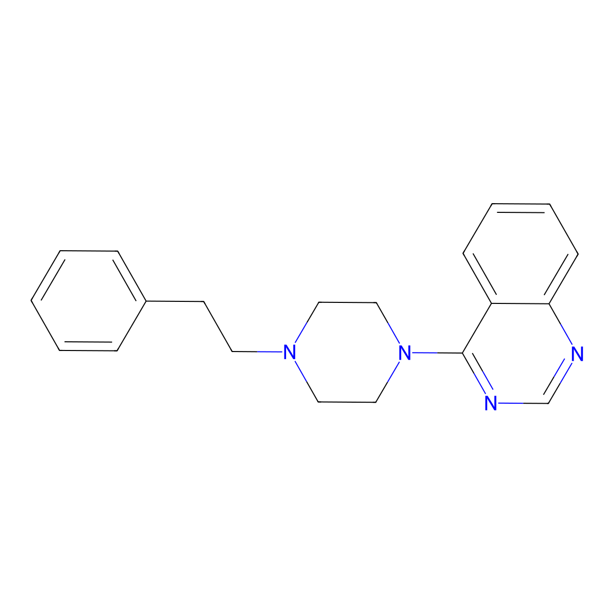 4-[4-(2-Phenylethyl)piperazin-1-yl]quinazoline molecular structure, CAS 2640835-52-3