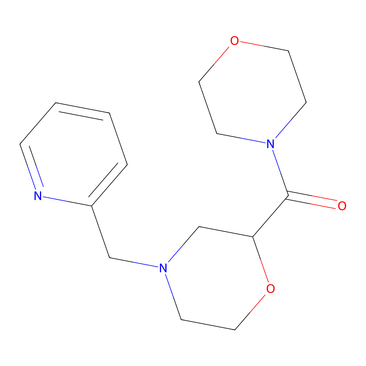 2-(Morpholine-4-carbonyl)-4-[(pyridin-2-yl)methyl]morpholine molecular structure, CAS 2640835-85-2