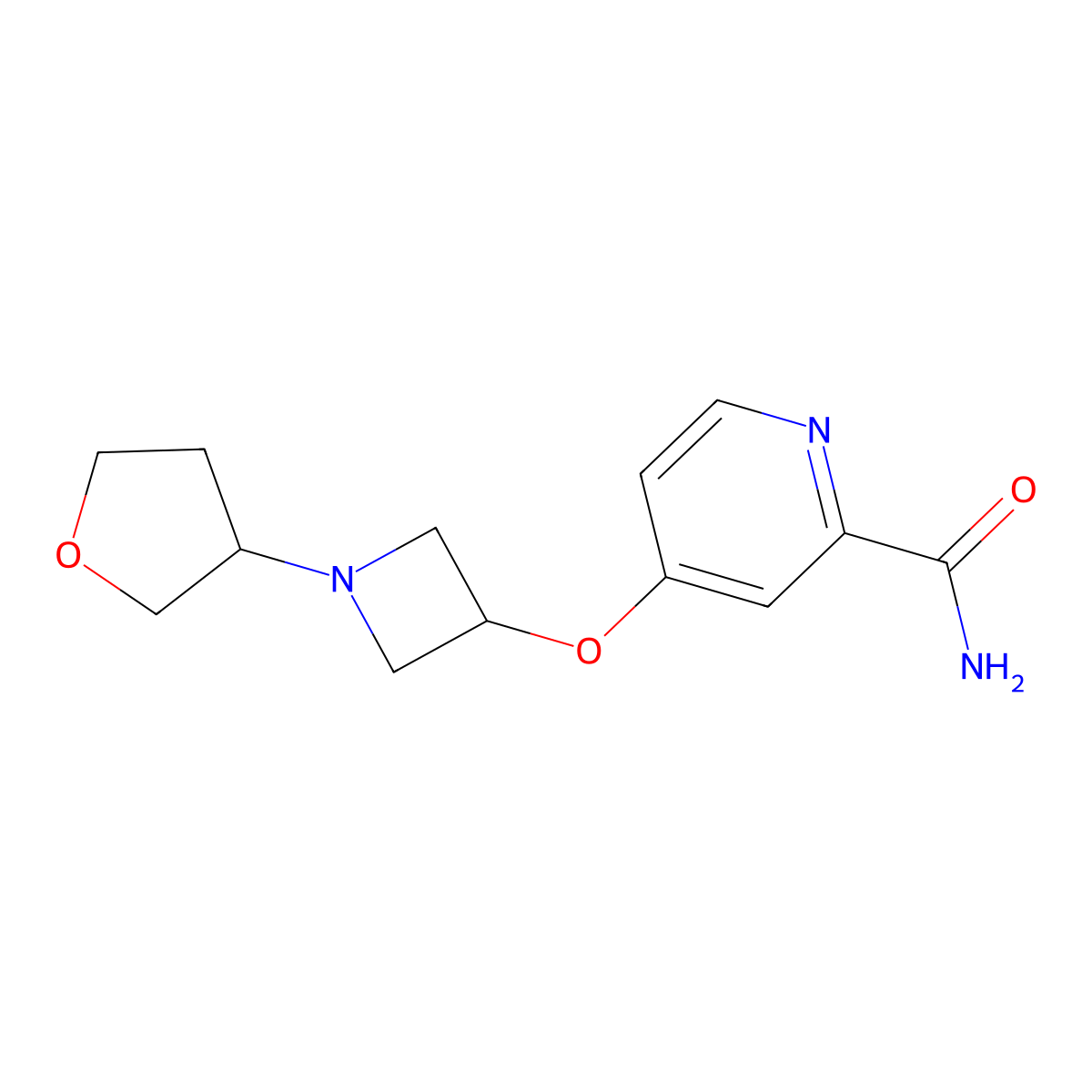 4-{[1-(Oxolan-3-yl)azetidin-3-yl]oxy}pyridine-2-carboxamide molecular structure, CAS 2640835-96-5