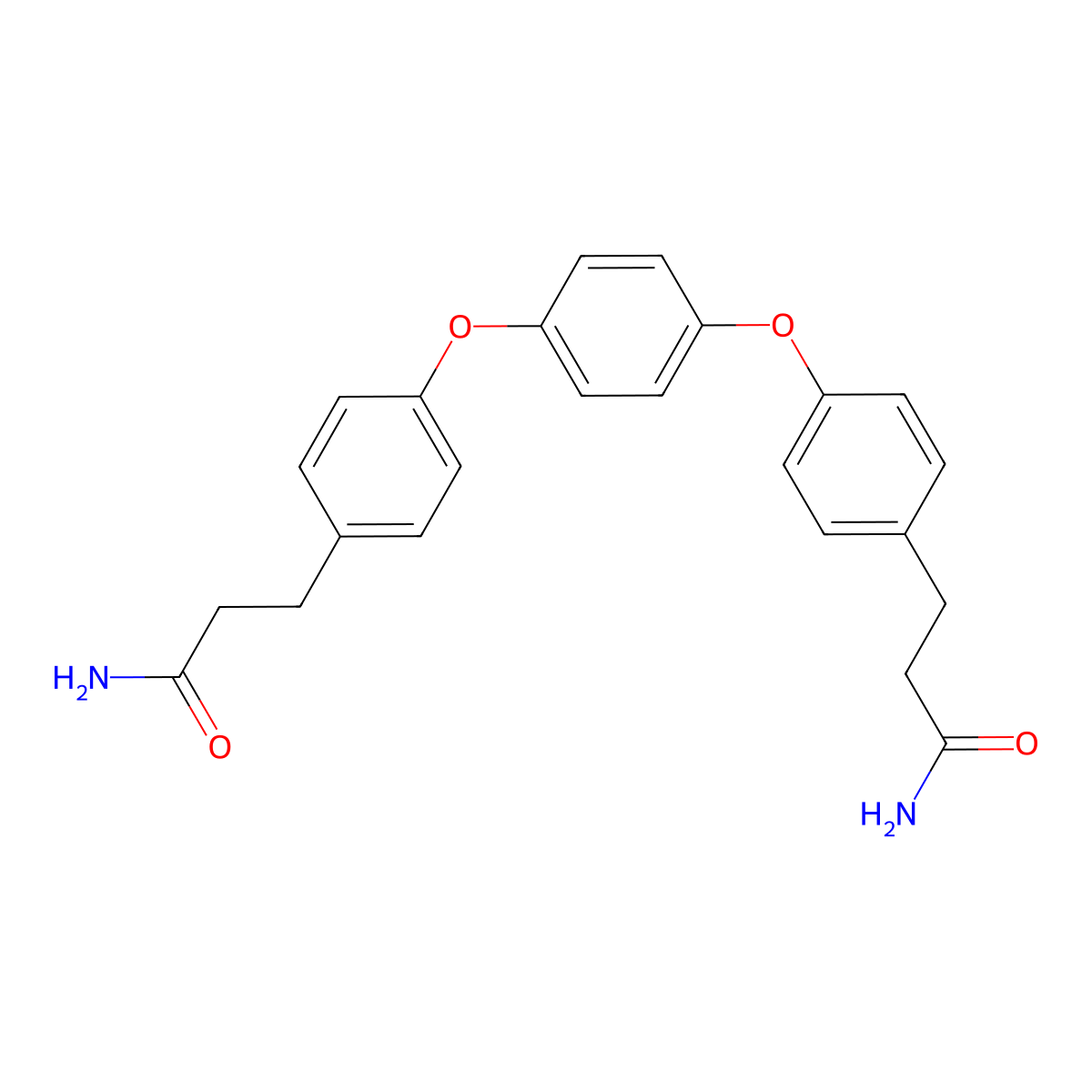 3-(4-{4-[4-(2-Carbamoylethyl)phenoxy]phenoxy}phenyl)propanamide molecular structure, CAS 2640835-97-6