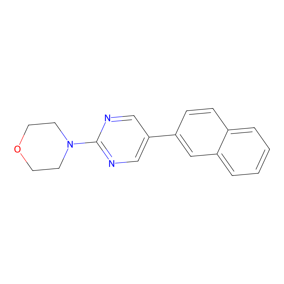 4-[5-(Naphthalen-2-yl)pyrimidin-2-yl]morpholine molecular structure, CAS 2640836-47-9