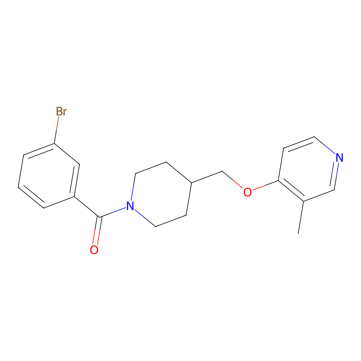 4-{[1-(3-Bromobenzoyl)piperidin-4-yl]methoxy}-3-methylpyridine molecular structure, CAS 2640843-15-6
