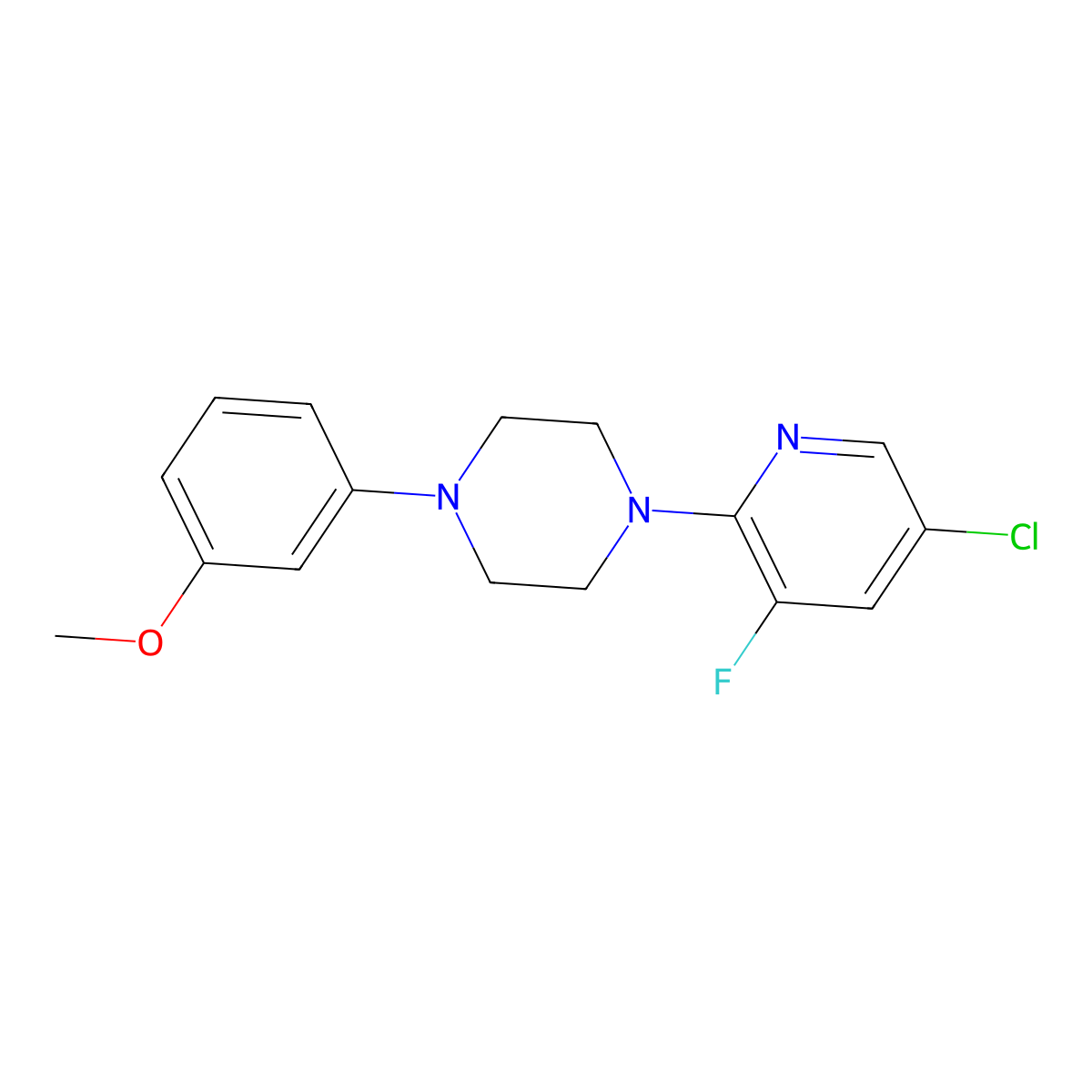 1-(5-Chloro-3-fluoropyridin-2-yl)-4-(3-methoxyphenyl)piperazine molecular structure, CAS 2640843-29-2