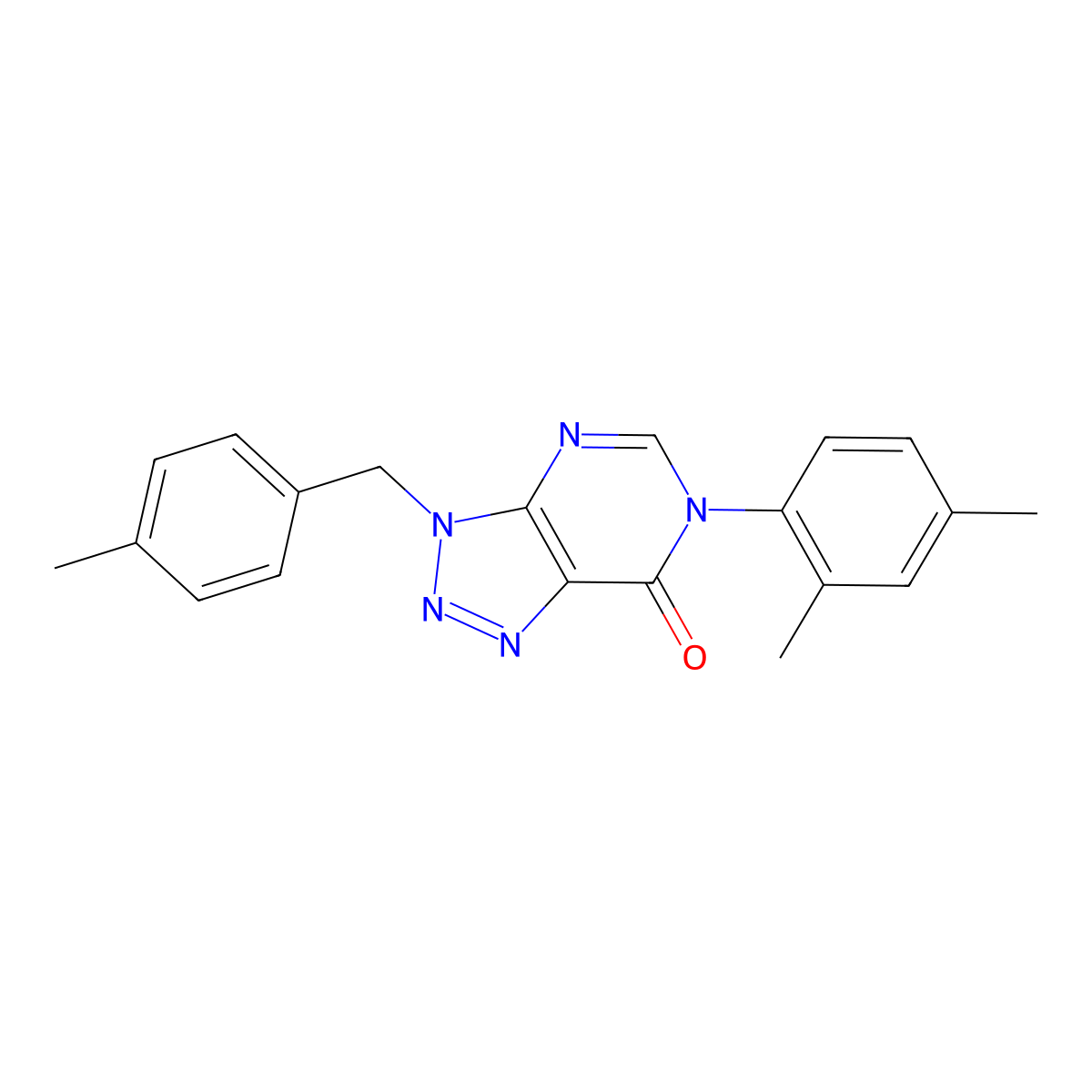 6-(2,4-dimethylphenyl)-3-[(4-methylphenyl)methyl]-3H,6H,7H-[1,2,3]triazolo[4,5-d]pyrimidin-7-one molecular structure, CAS 2640843-31-6