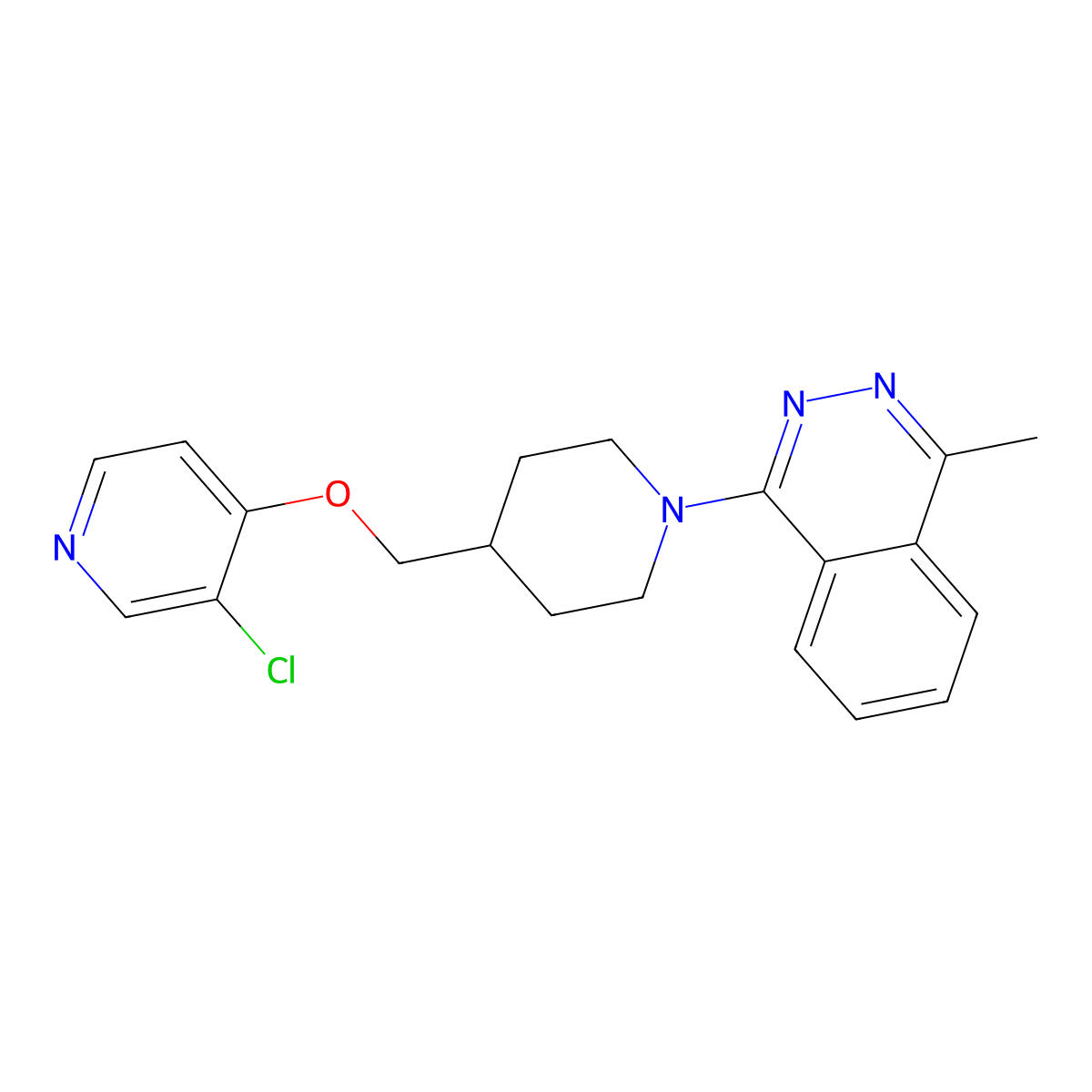 1-(4-{[(3-Chloropyridin-4-yl)oxy]methyl}piperidin-1-yl)-4-methylphthalazine molecular structure, CAS 2640843-67-8