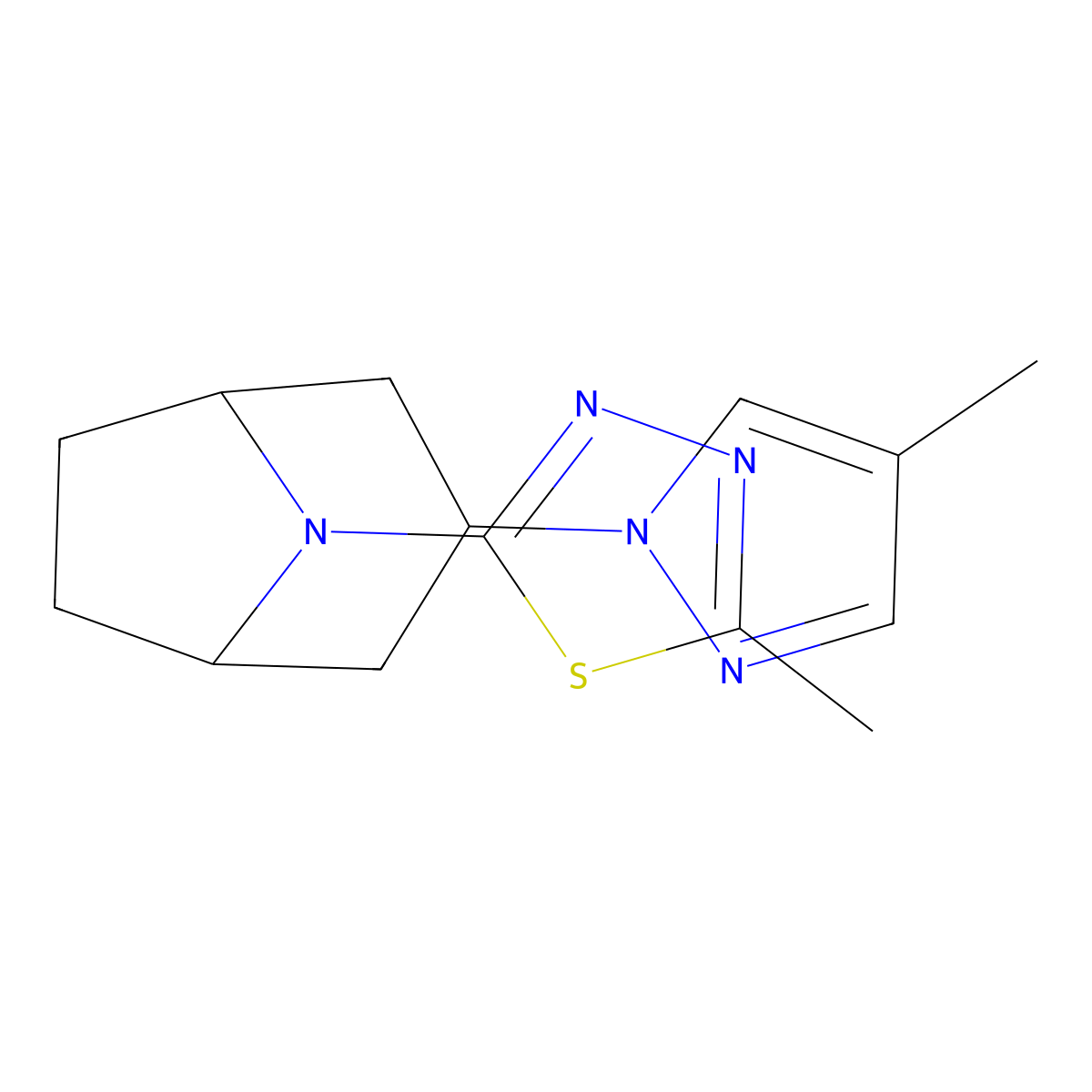 8-(5-methyl-1,3,4-thiadiazol-2-yl)-3-(4-methyl-1H-pyrazol-1-yl)-8-azabicyclo[3.2.1]octane molecular structure, CAS 2640845-19-6