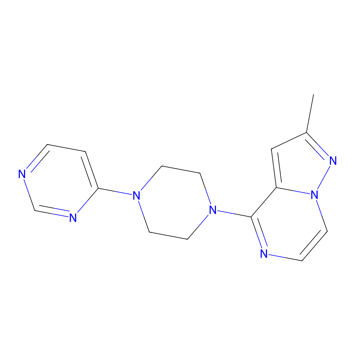 4-(4-{2-Methylpyrazolo[1,5-a]pyrazin-4-yl}piperazin-1-yl)pyrimidine molecular structure, CAS 2640846-18-8