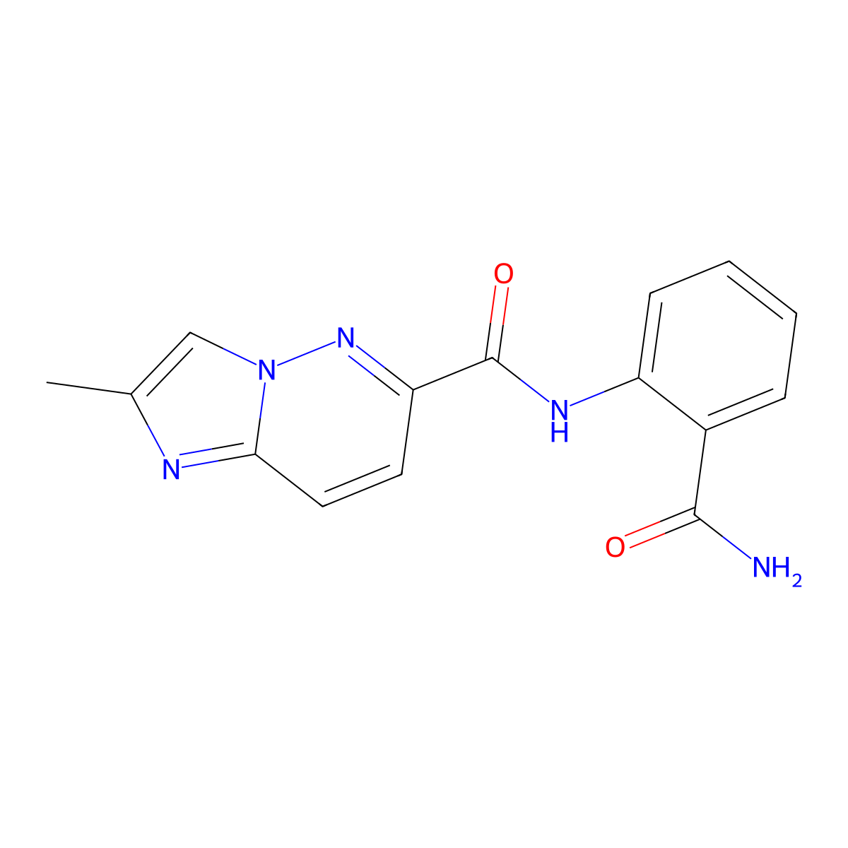 N-(2-carbamoylphenyl)-2-methylimidazo[1,2-b]pyridazine-6-carboxamide molecular structure, CAS 2640846-78-0