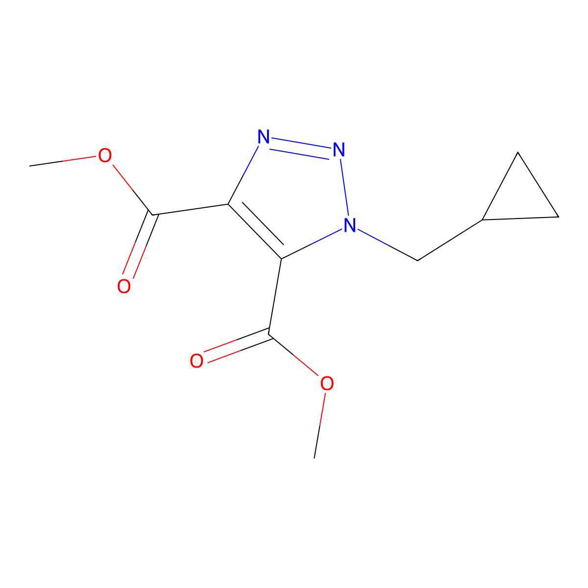 4,5-dimethyl 1-(cyclopropylmethyl)-1H-1,2,3-triazole-4,5-dicarboxylate molecular structure, CAS 2640846-80-4