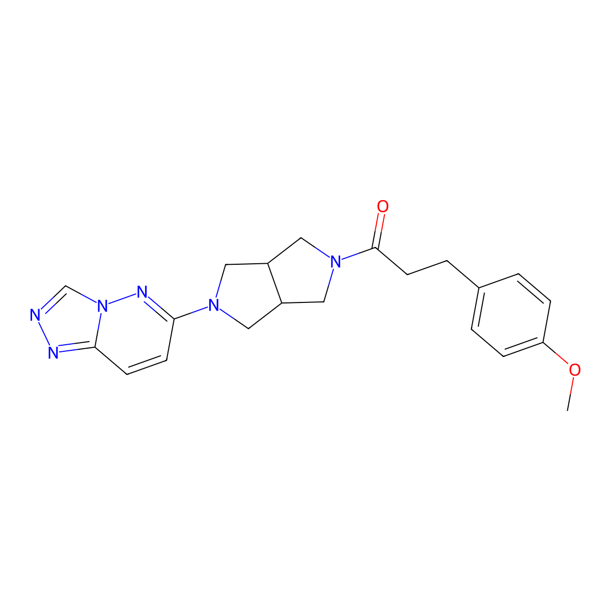 3-(4-Methoxyphenyl)-1-(5-{[1,2,4]triazolo[4,3-b]pyridazin-6-yl}-octahydropyrrolo[3,4-c]pyrrol-2-yl)propan-1-one molecular structure, CAS 2640846-93-9