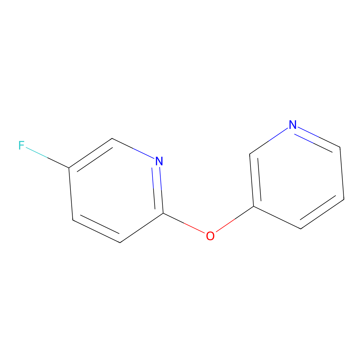 5-Fluoro-2-(pyridin-3-yloxy)pyridine molecular structure, CAS 2640846-95-1