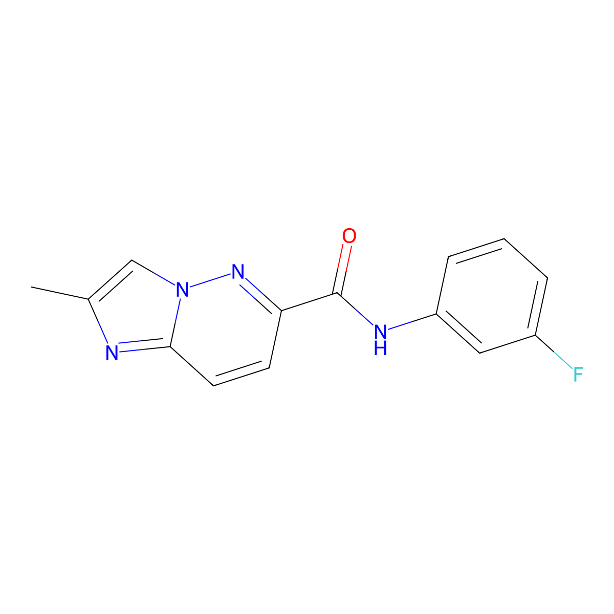 N-(3-fluorophenyl)-2-methylimidazo[1,2-b]pyridazine-6-carboxamide molecular structure, CAS 2640861-32-9