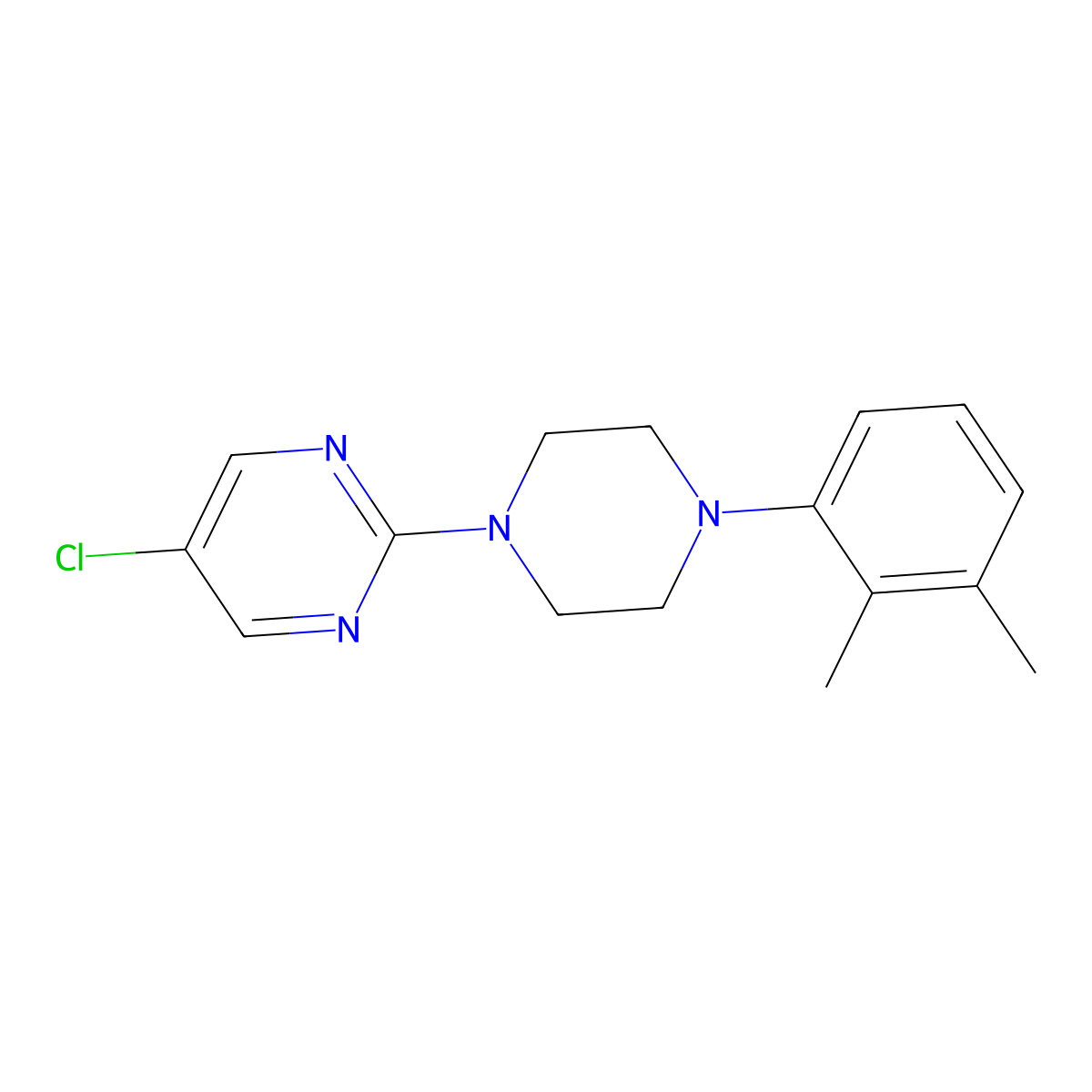 5-Chloro-2-[4-(2,3-dimethylphenyl)piperazin-1-yl]pyrimidine molecular structure, CAS 2640861-57-8