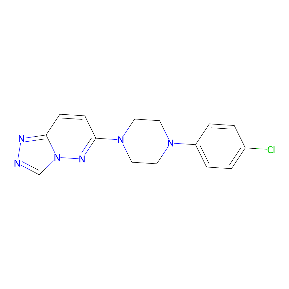 1-(4-Chlorophenyl)-4-{[1,2,4]triazolo[4,3-b]pyridazin-6-yl}piperazine molecular structure, CAS 2640862-41-3