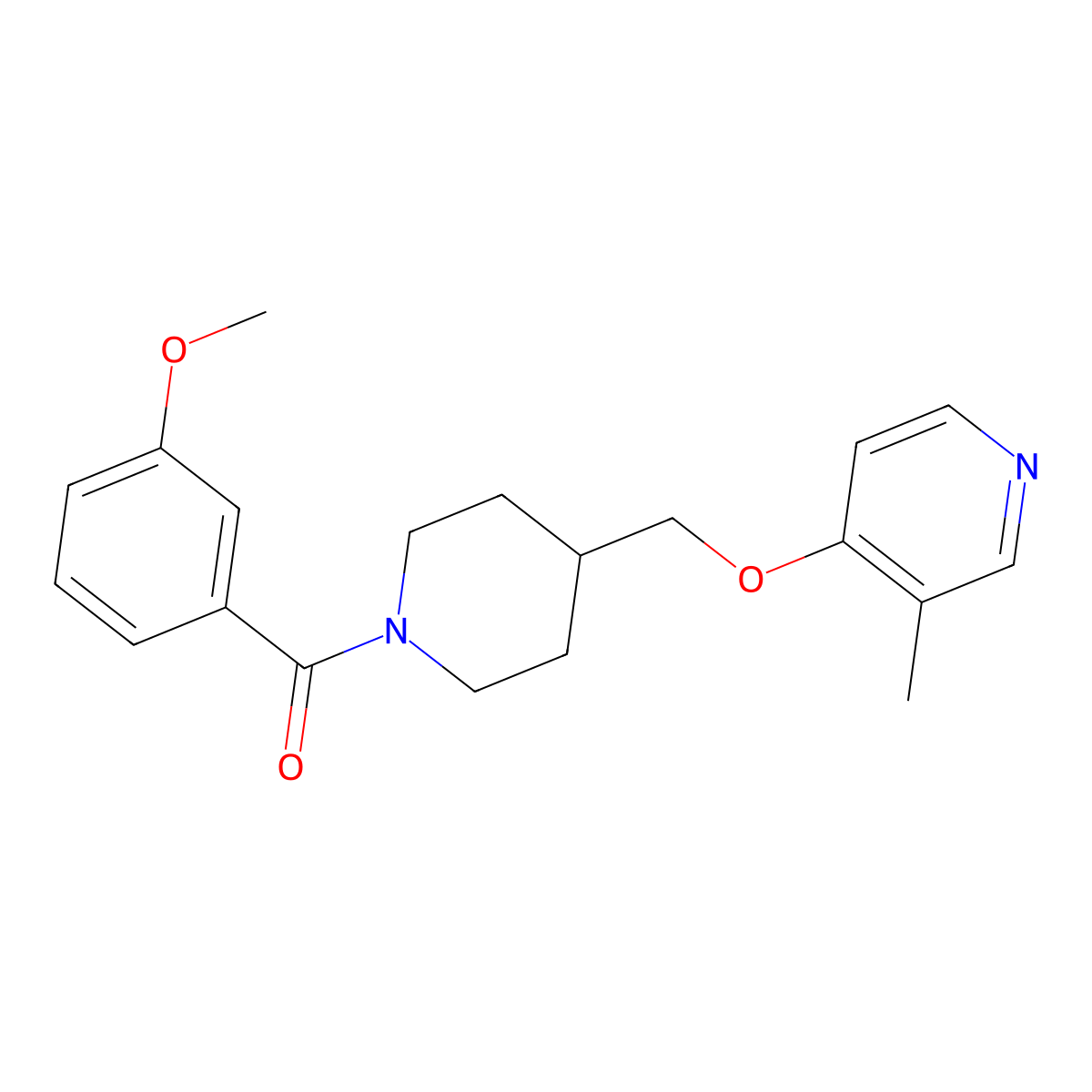4-{[1-(3-Methoxybenzoyl)piperidin-4-yl]methoxy}-3-methylpyridine molecular structure, CAS 2640865-69-4