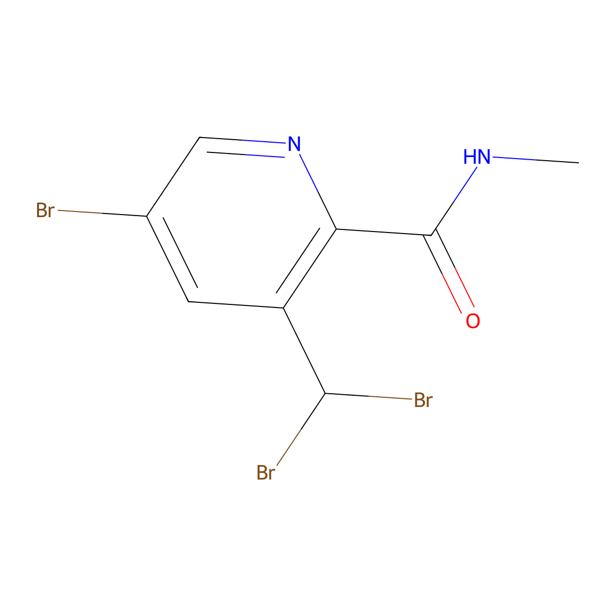 5-bromo-3-(dibromomethyl)-N-methylpyridine-2-carboxamide molecular structure, CAS 2640865-85-4