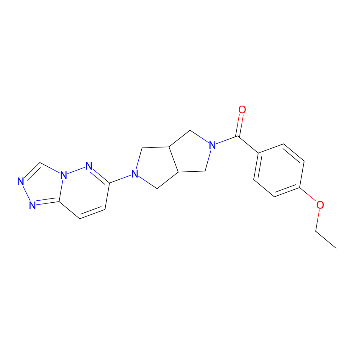 2-(4-Ethoxybenzoyl)-5-{[1,2,4]triazolo[4,3-b]pyridazin-6-yl}-octahydropyrrolo[3,4-c]pyrrole molecular structure, CAS 2640866-44-8