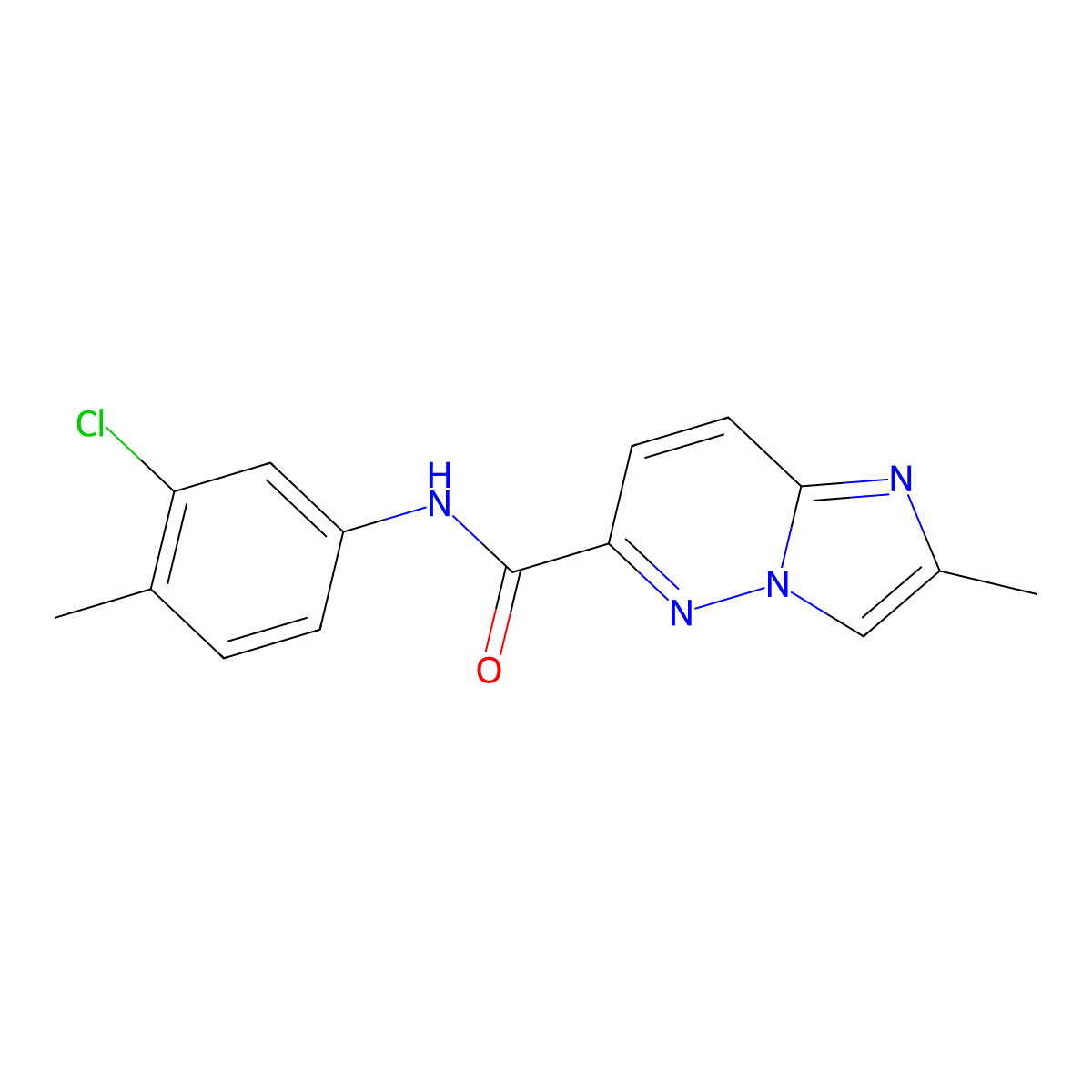 N-(3-chloro-4-methylphenyl)-2-methylimidazo[1,2-b]pyridazine-6-carboxamide molecular structure, CAS 2640866-51-7