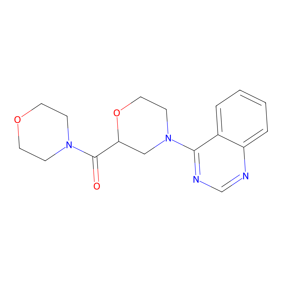 4-[2-(Morpholine-4-carbonyl)morpholin-4-yl]quinazoline molecular structure, CAS 2640866-61-9