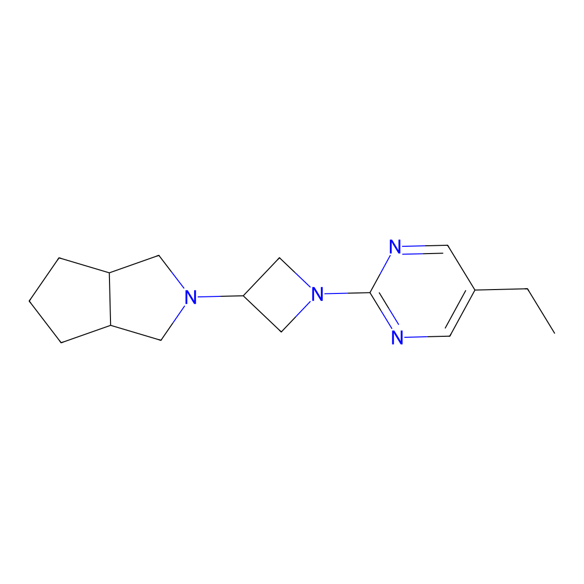 5-Ethyl-2-(3-{octahydrocyclopenta[c]pyrrol-2-yl}azetidin-1-yl)pyrimidine molecular structure, CAS 2640867-07-6