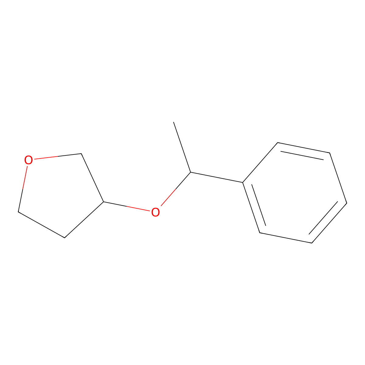 3-(1-Phenylethoxy)oxolane molecular structure, CAS 2640867-38-3