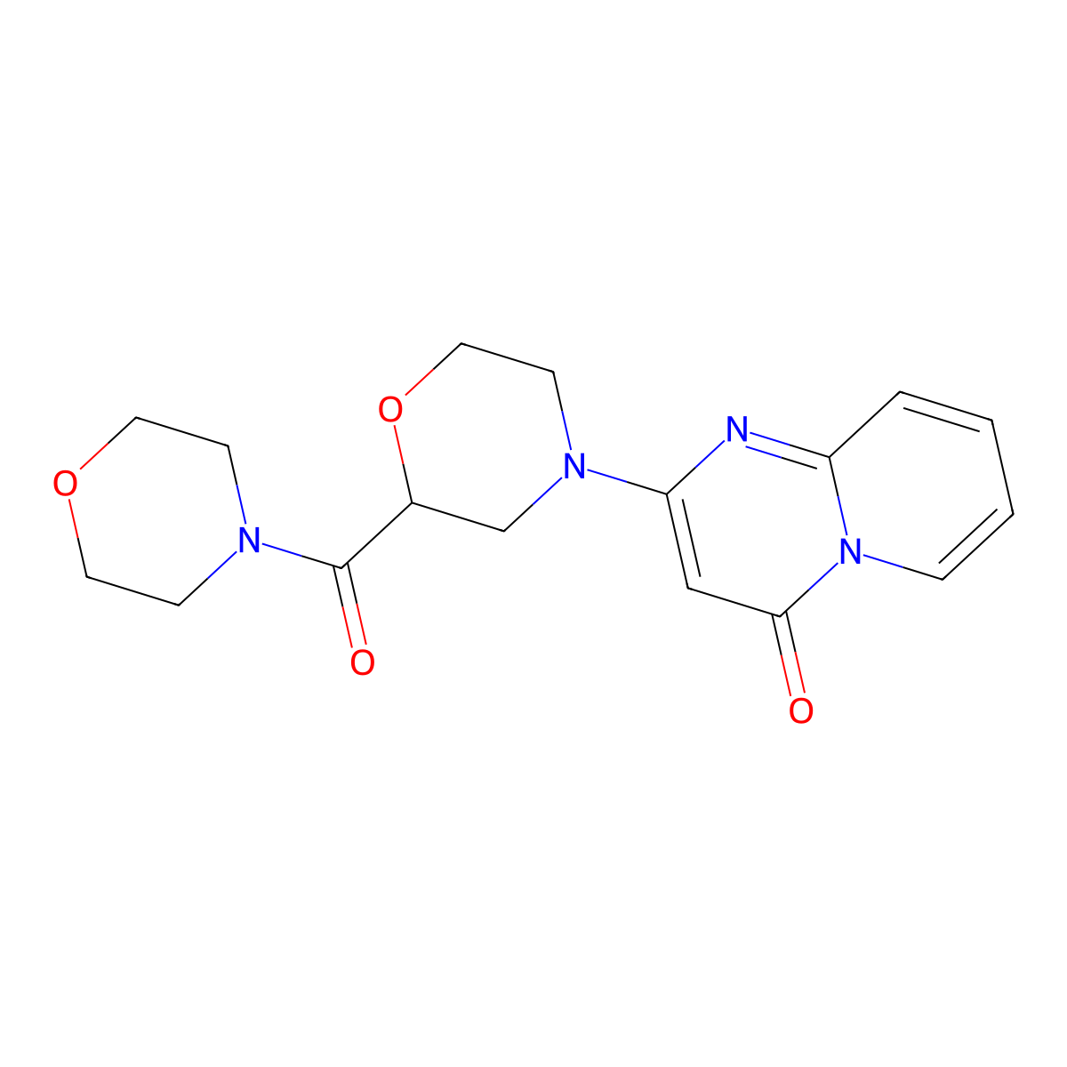 2-[2-(morpholine-4-carbonyl)morpholin-4-yl]-4H-pyrido[1,2-a]pyrimidin-4-one molecular structure, CAS 2640874-48-0