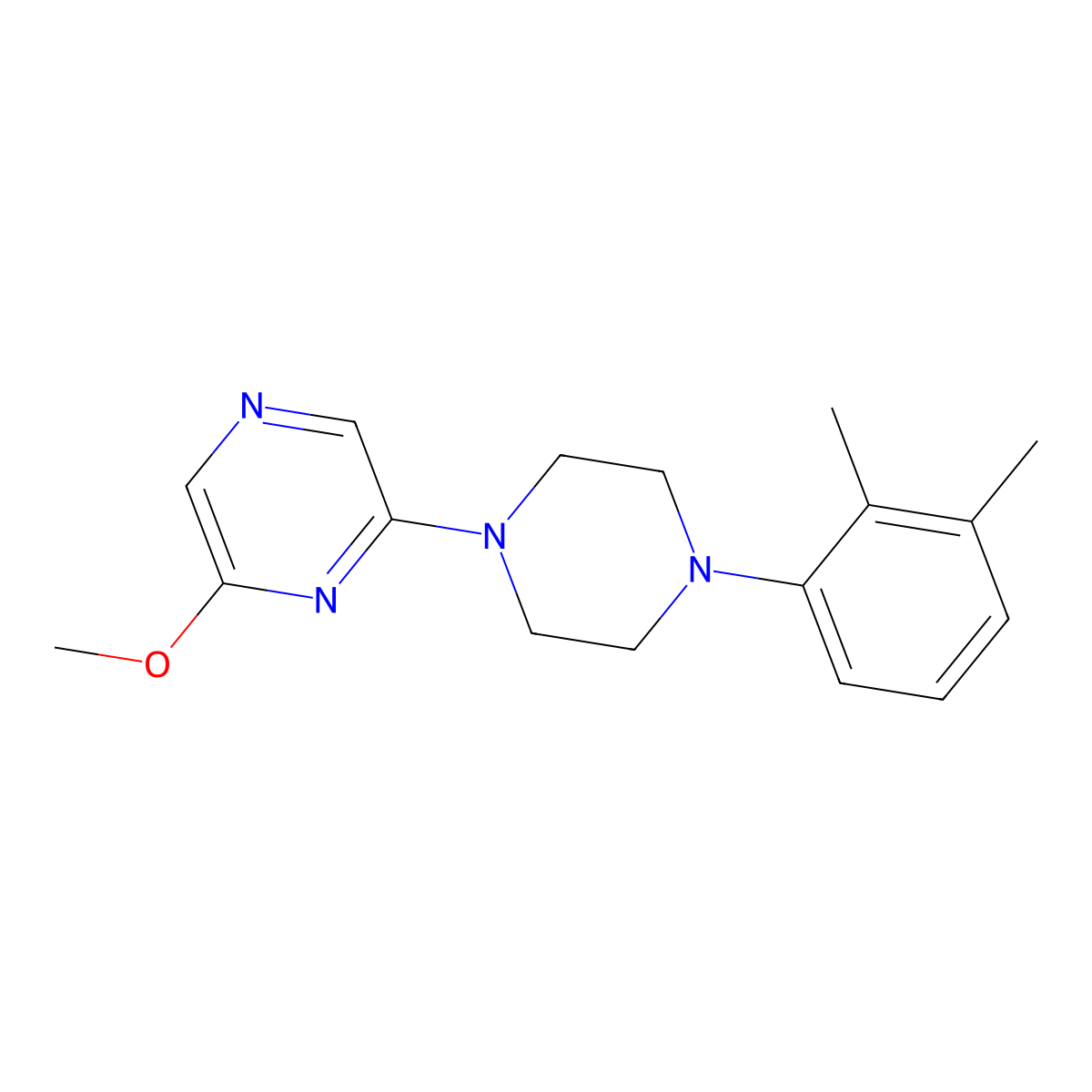 2-[4-(2,3-Dimethylphenyl)piperazin-1-yl]-6-methoxypyrazine molecular structure, CAS 2640878-53-9