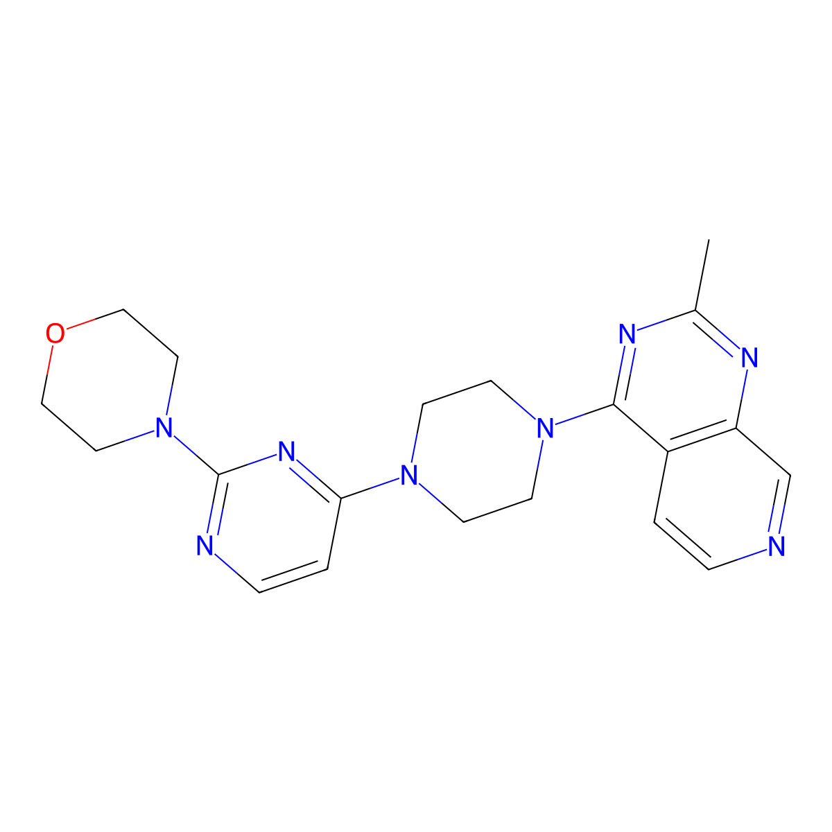 4-[4-(4-{2-Methylpyrido[3,4-d]pyrimidin-4-yl}piperazin-1-yl)pyrimidin-2-yl]morpholine molecular structure, CAS 2640878-72-2